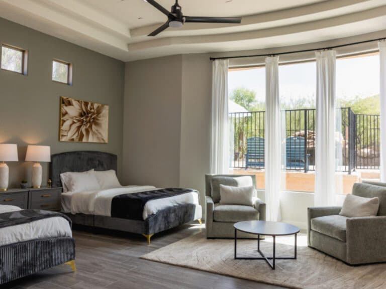 Private bedroom at Desert Recovery Centers luxury residential rehab in Arizona